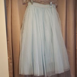 Powder blue tulle skirt